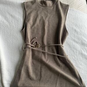 Zara Sleeveless Tan Mini Dress